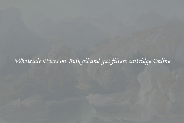 Wholesale Prices on Bulk oil and gas filters cartridge Online