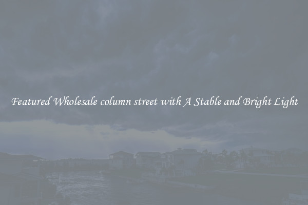 Featured Wholesale column street with A Stable and Bright Light