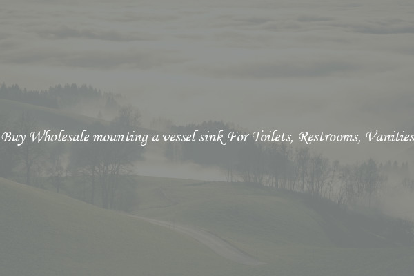 Buy Wholesale mounting a vessel sink For Toilets, Restrooms, Vanities