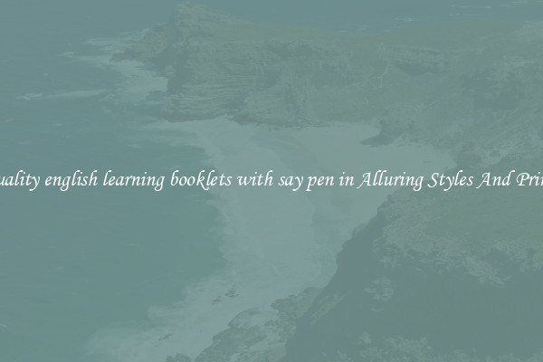 Quality english learning booklets with say pen in Alluring Styles And Prints