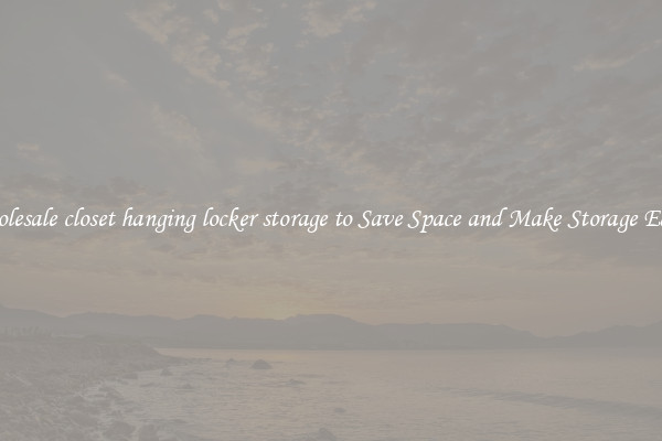 Wholesale closet hanging locker storage to Save Space and Make Storage Easier