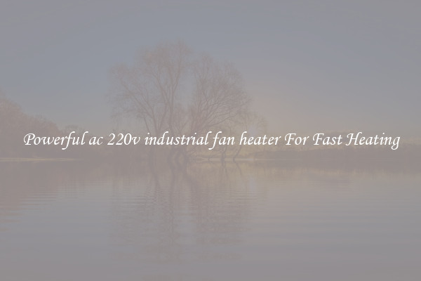 Powerful ac 220v industrial fan heater For Fast Heating