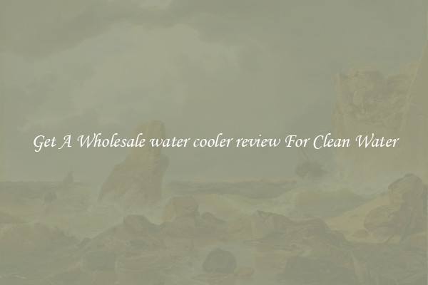 Get A Wholesale water cooler review For Clean Water