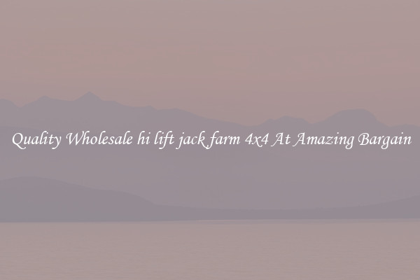 Quality Wholesale hi lift jack farm 4x4 At Amazing Bargain