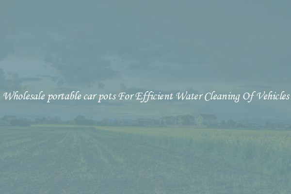 Wholesale portable car pots For Efficient Water Cleaning Of Vehicles