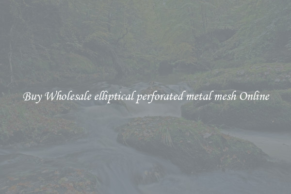 Buy Wholesale elliptical perforated metal mesh Online