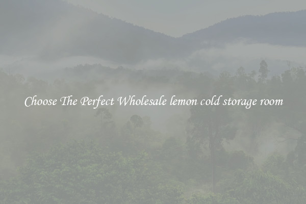 Choose The Perfect Wholesale lemon cold storage room
