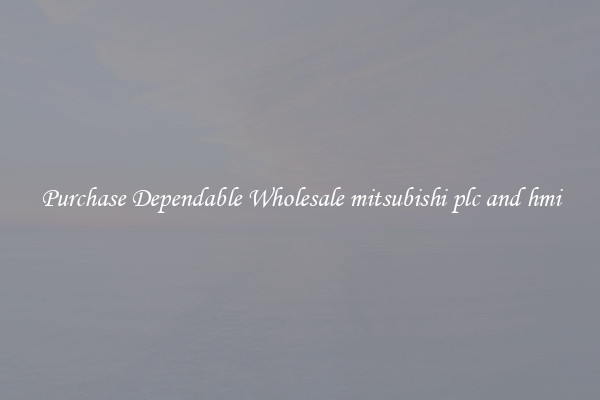 Purchase Dependable Wholesale mitsubishi plc and hmi