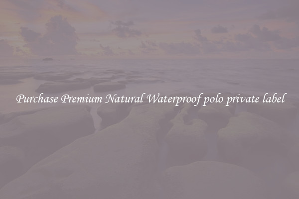 Purchase Premium Natural Waterproof polo private label