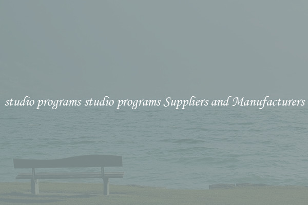 studio programs studio programs Suppliers and Manufacturers