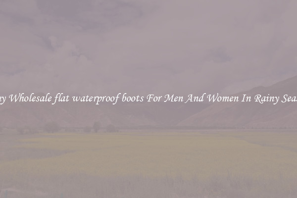 Buy Wholesale flat waterproof boots For Men And Women In Rainy Season