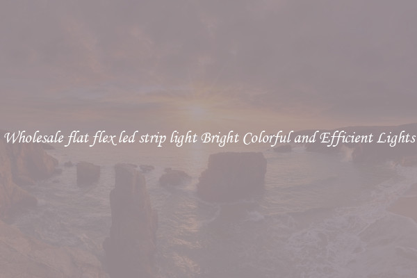 Wholesale flat flex led strip light Bright Colorful and Efficient Lights