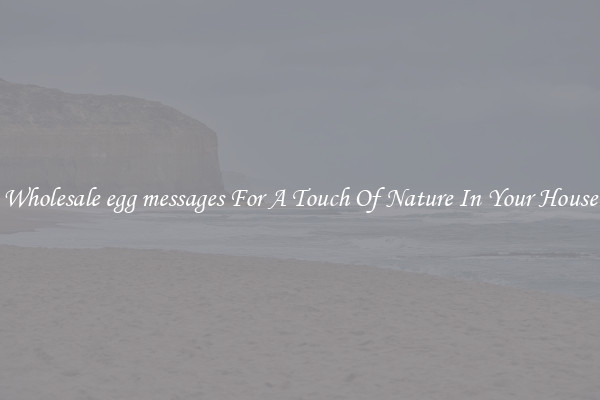 Wholesale egg messages For A Touch Of Nature In Your House